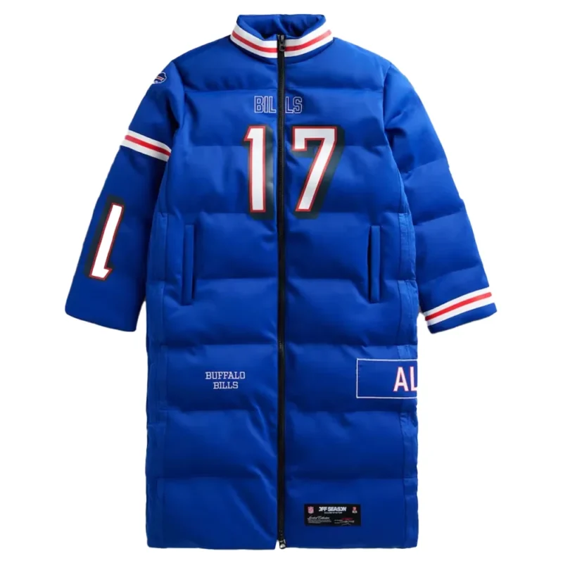 Josh Allen Bills Off Season Puffer Long Coat