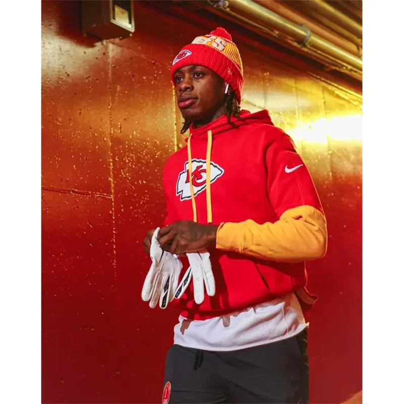 Kansas City Chiefs Sideline Red Pullover Hoodie