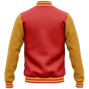 Red And Gold Letterman Jacket