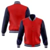 Red and Blue Basketball Varsity Letterman Jacket