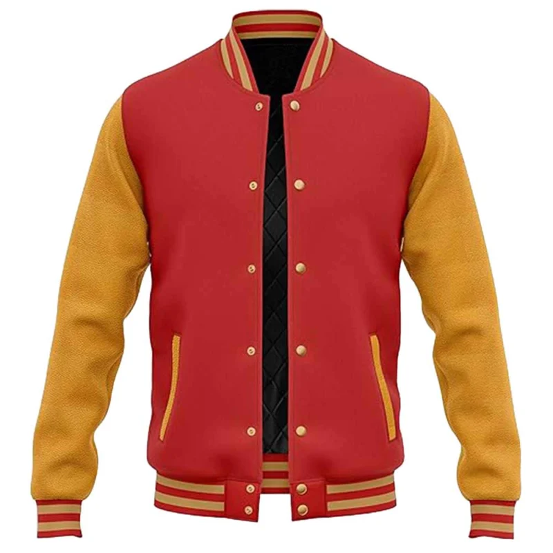 Red And Gold Letterman Jacket