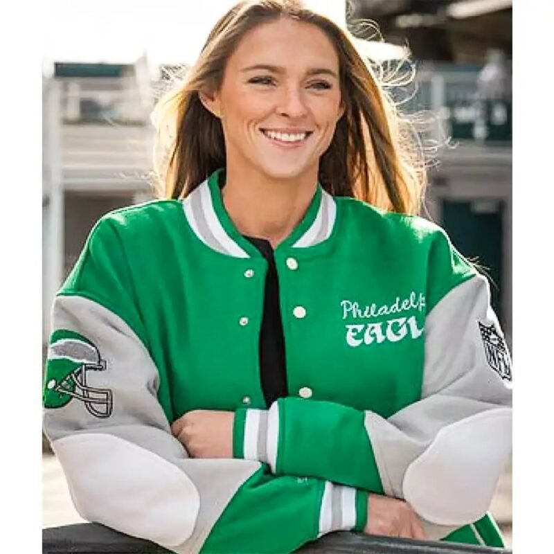 Kylie Kelce 90s Eagles Letterman Jacket