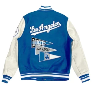 Los Angeles Dodgers Pennants Blue Varsity Jacket