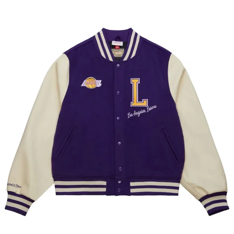 Los Angeles Lakers Hardwood Classics Varsity Full-Snap Jacket