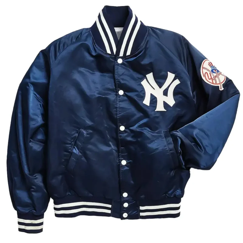 90s New York Yankees Blue Bomber Jacket