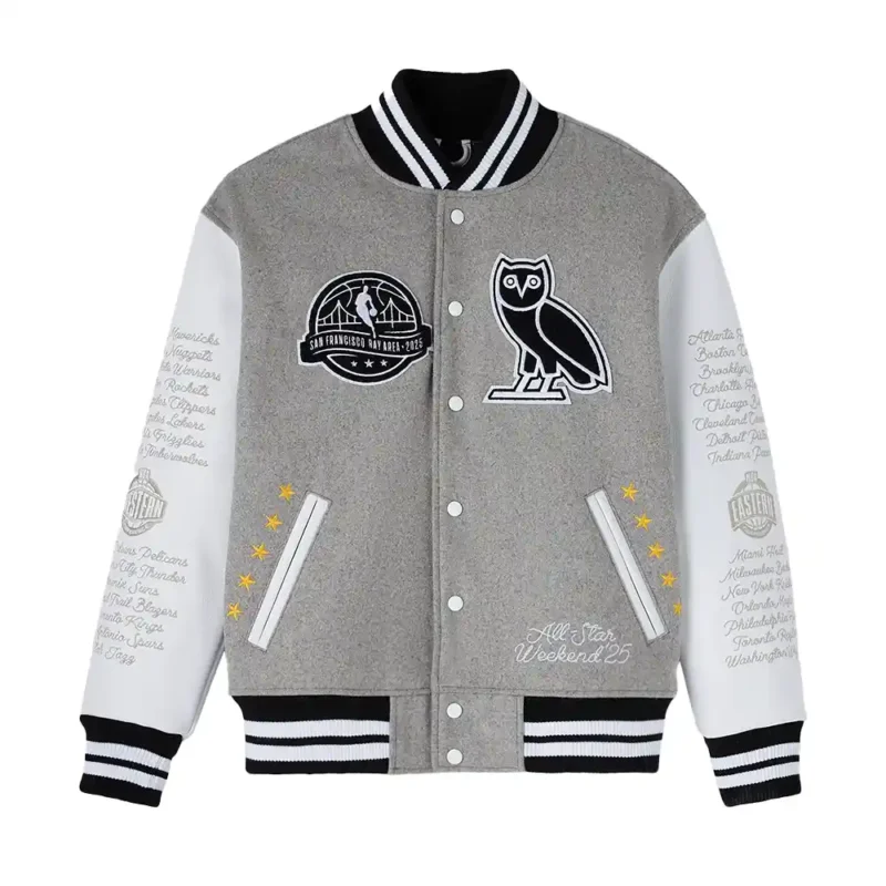 Gray OVO NBA All-Star Varsity Jacket