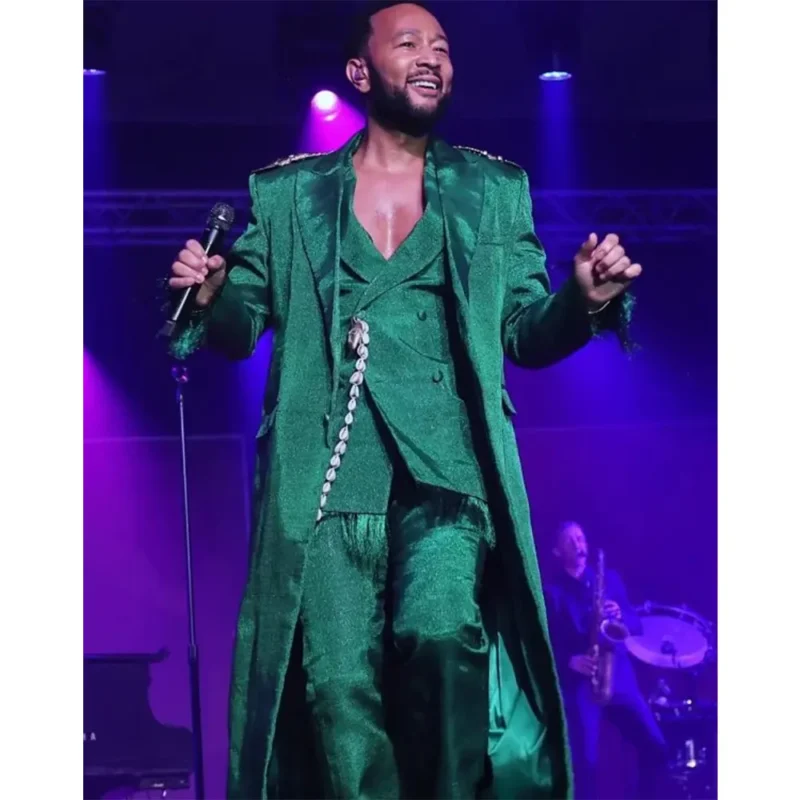 John Legend Global Citizen Move Afrika Green Coat