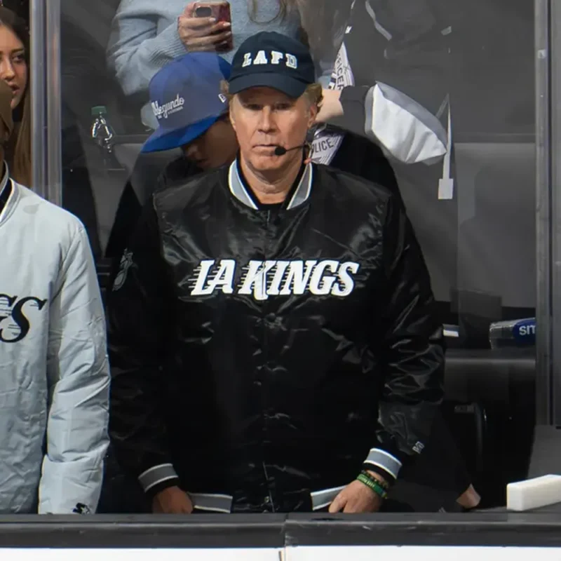 Los Angeles Kings Black Full Snap Satin Jacket