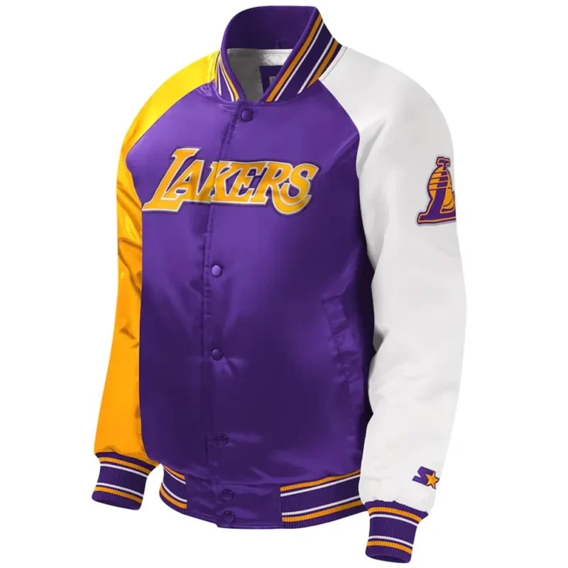 Los Angeles Lakers Starter Youth Raglan Varsity Jacket