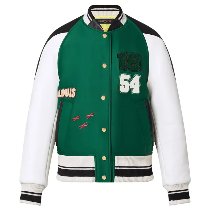Louis Vuitton Green/White Patch Varsity Jacket