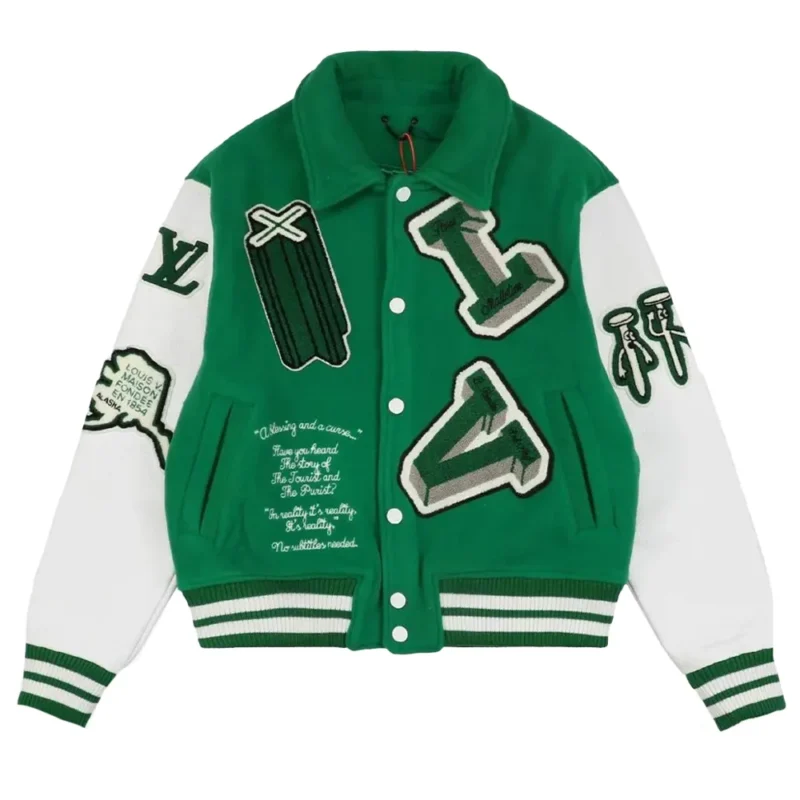 Louis Vuitton Green Letterman Varsity Jacket