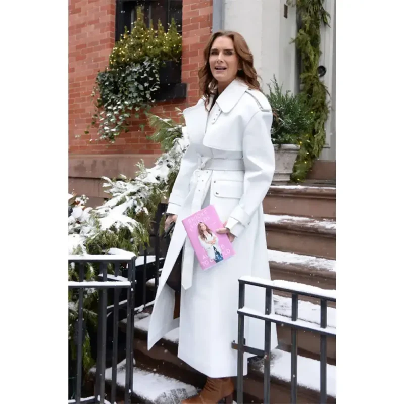 NYC Brooke Shields Trench White Coat