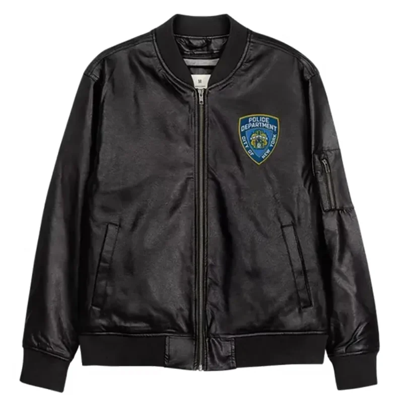 NYPD Bomber Leather Jacket