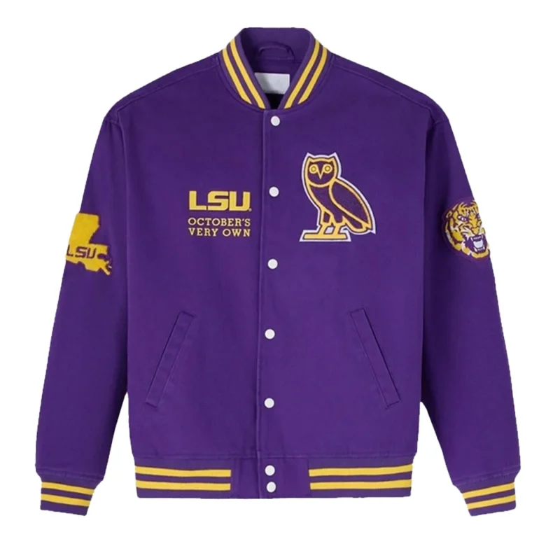 OVO LSU Tigers Purple Varsity Jacket