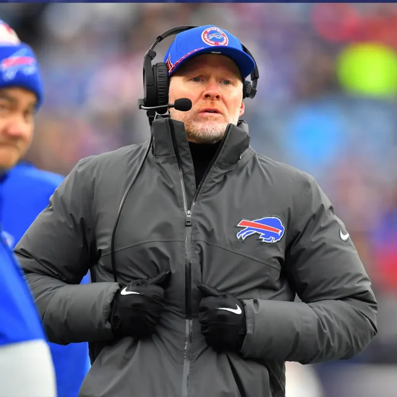 Sean McDermott Buffalo Bills Black Puffer Jacket