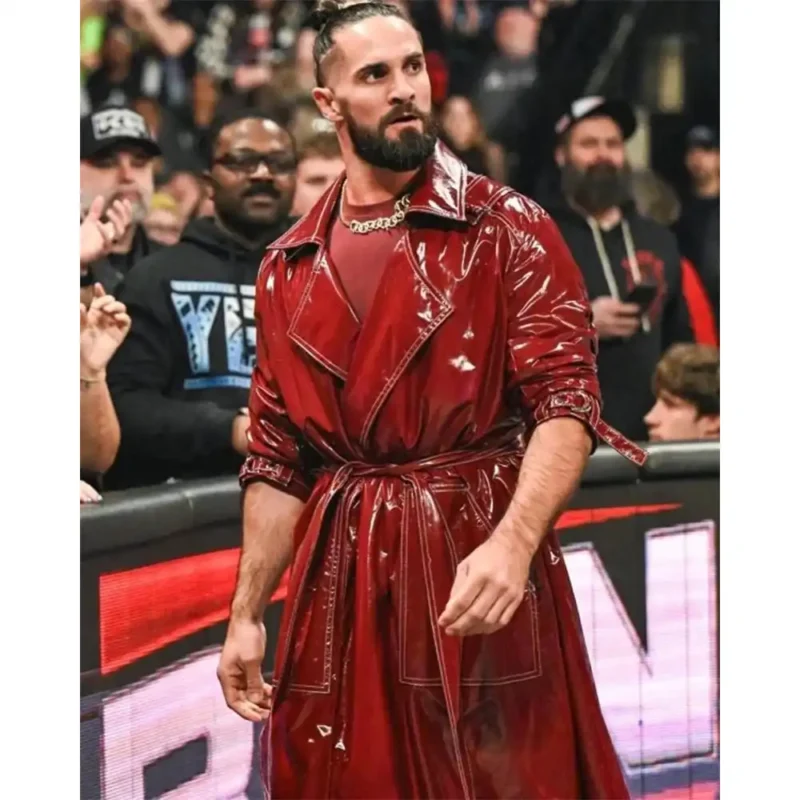 Seth Rollins Monday Night RAW Leather Trench Coat