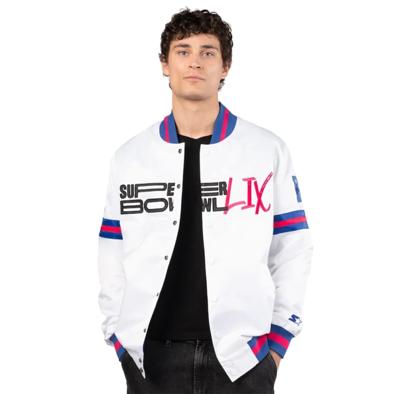 Starter White Super Bowl LIX Full-Snap Jacket