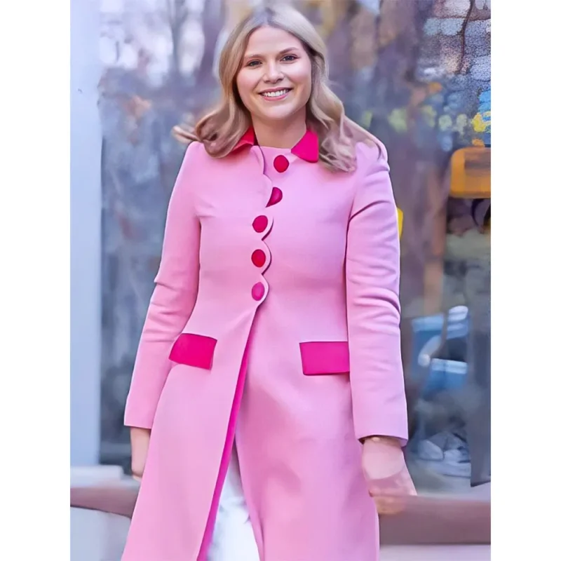 The Today Show 2025 Jenna Bush Hager Pink Scallop Coat