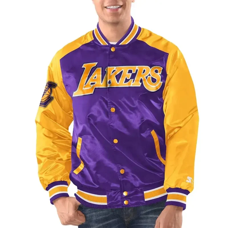 Los Angeles Lakers Renegade Satin Varsity Jacket