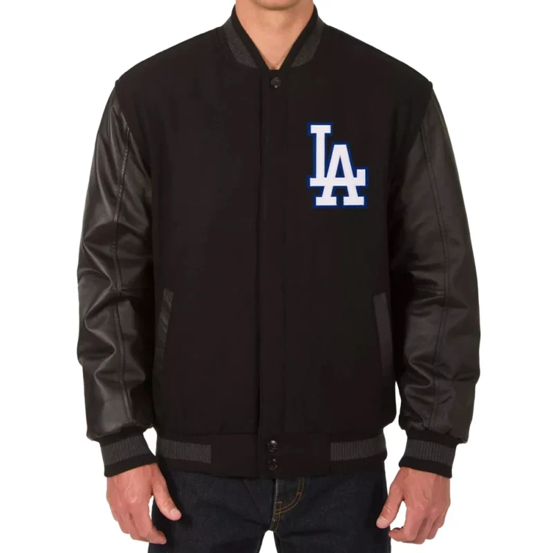 Letterman LA Dodgers Black Varsity Jacket