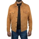 Logan Cowboy Trucker Suede Leather Jacket