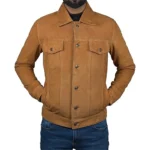 Logan Cowboy Trucker Suede Leather Jacket
