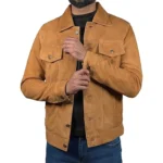 Logan Cowboy Trucker Suede Leather Jacket