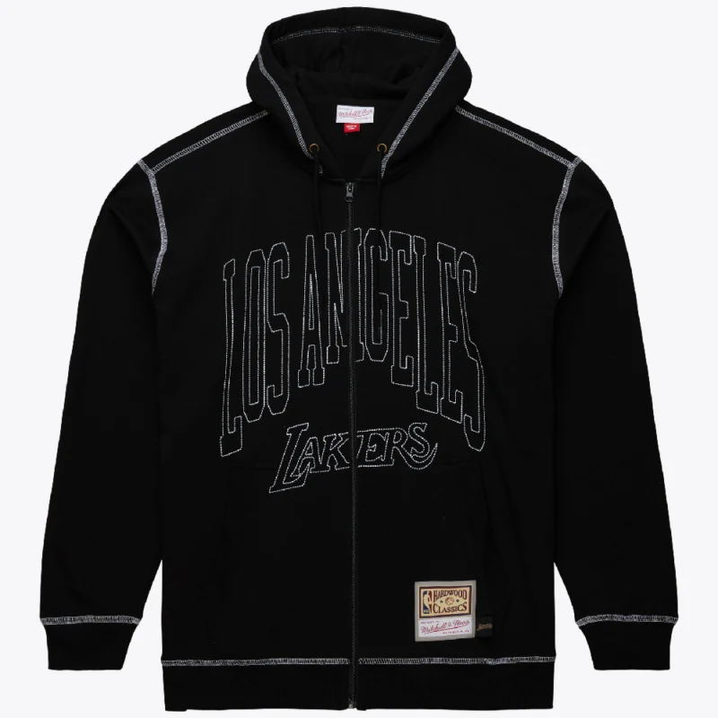 Los Angeles Lakers Black Contrast Hoodie Jacket