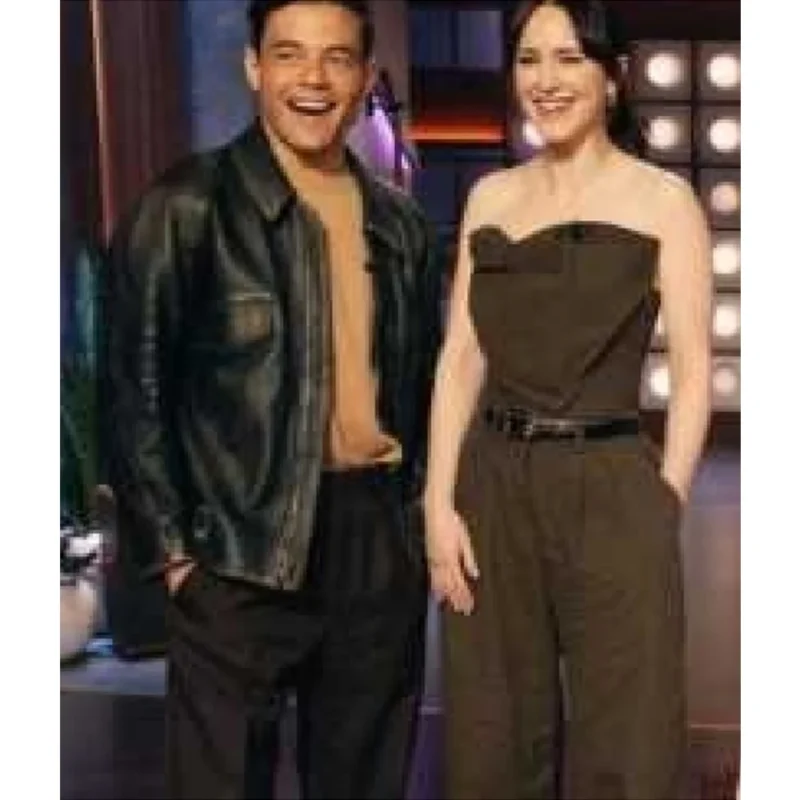 The Kelly Clarkson Show Rami Malek 2025 Leather Jacket