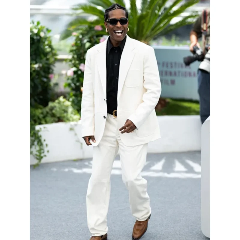 A$AP Rocky Film Festival Cannes White Suit