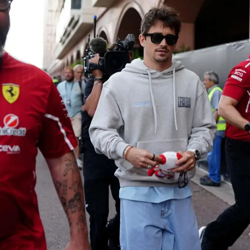 Grand Prix Of Monaco Charles Leclerc Grey Hoodie