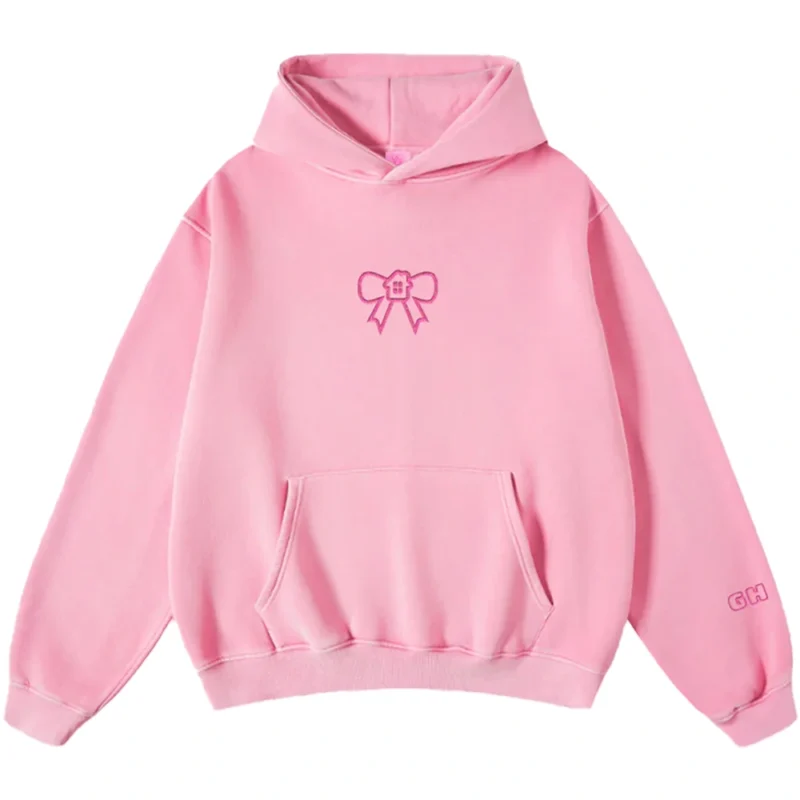 Glow House Pink & White Hoodie
