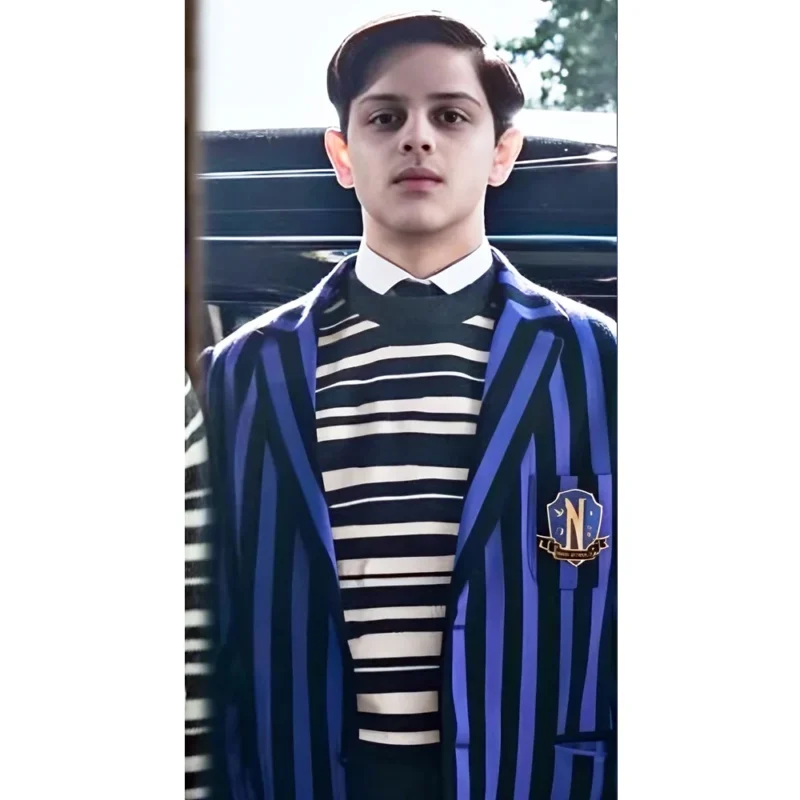 Isaac Ordonez Wednesday S2 Striped Blazer