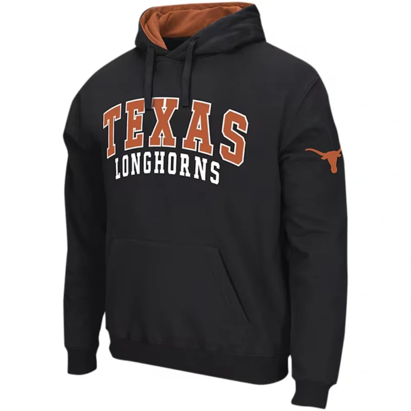 Colosseum Texas Longhorns Double Arch Black Hoodie