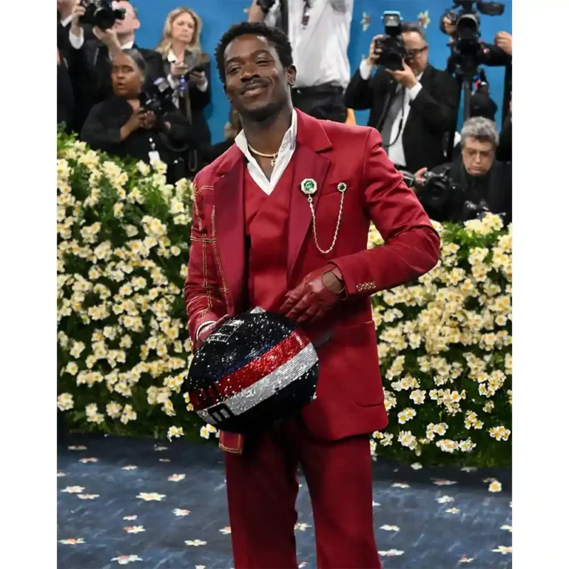 Met Gala Damson Idris Red Suit