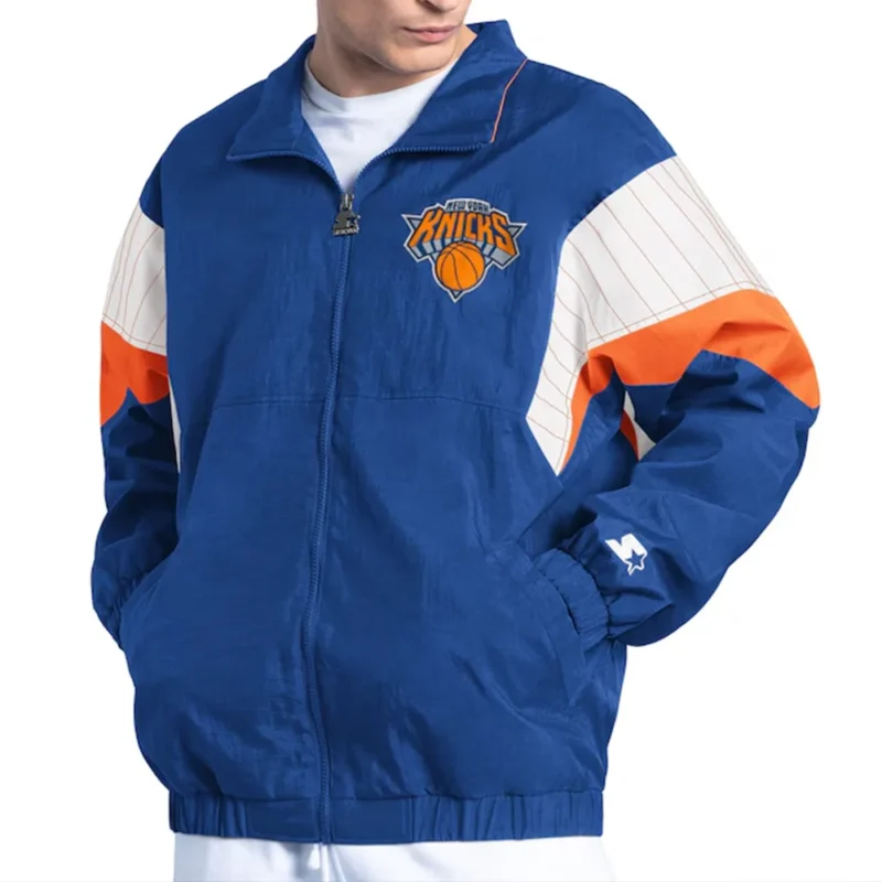 NY Knicks Yard Line Blue Full-Zip Jacket
