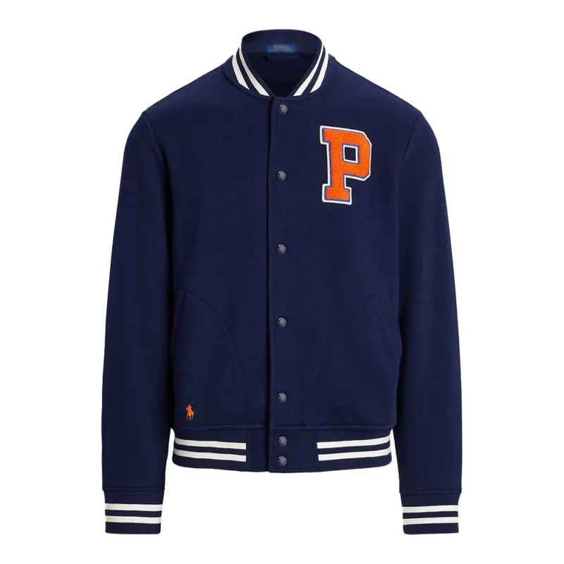 Ralph Lauren Fleece Baseball Blue Jacket