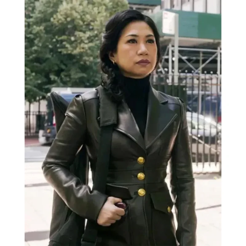 Liza Lapira The Equalizer S02 Black Leather Jacket