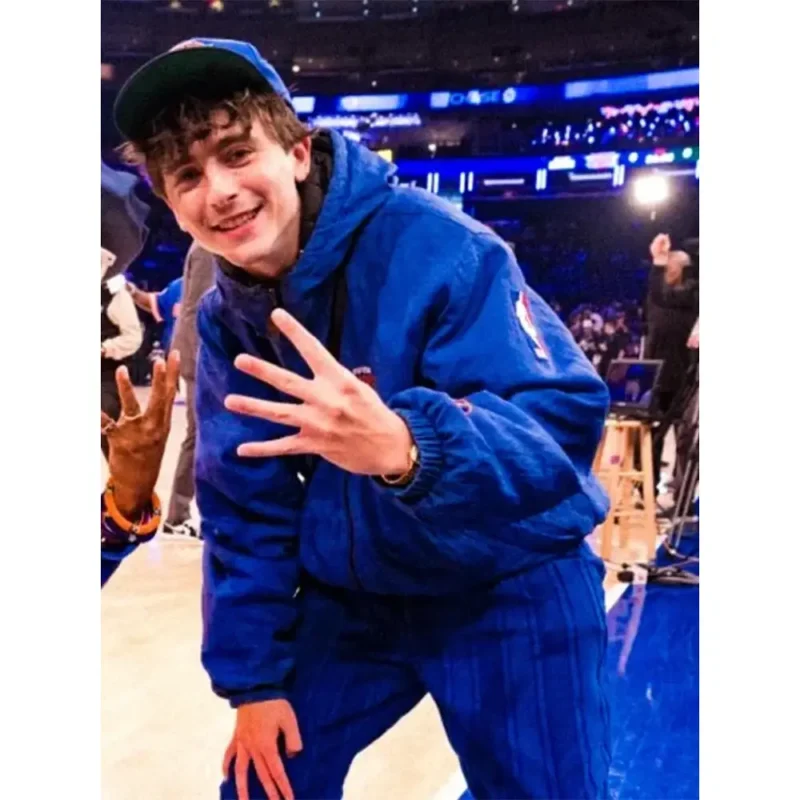 Timothée Chalamet NY Knicks Hooded Jacket