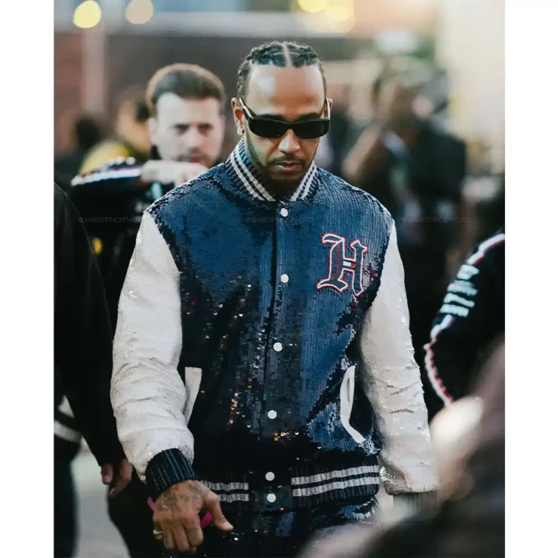 Lewis Hamilton Sequin Varsity Jacket