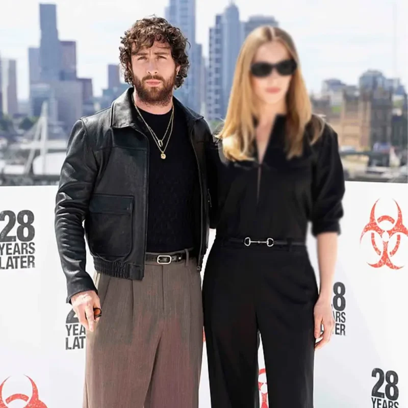 Johnson 28 Years Later London Photocall Black Jacket