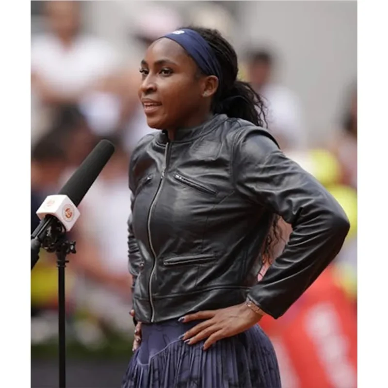 Coco Gauff Leather Jacket