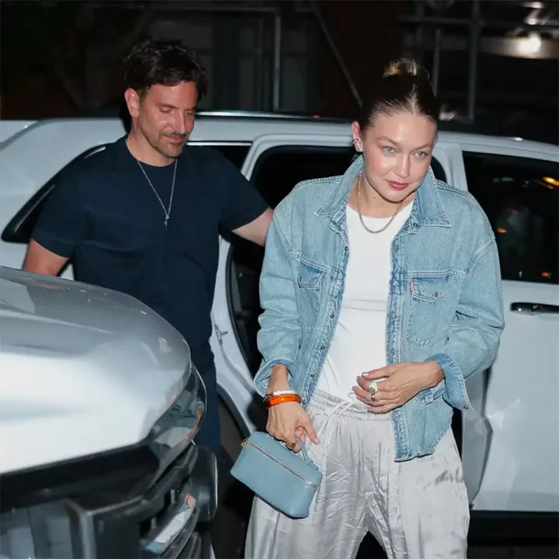 Gigi Hadid 2025 Blue Denim Jacket