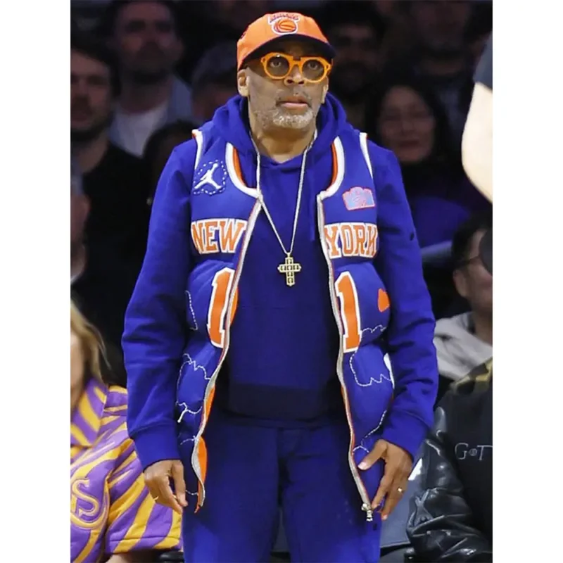 New York Knicks Jalen Brunson Blue Puffer Vest
