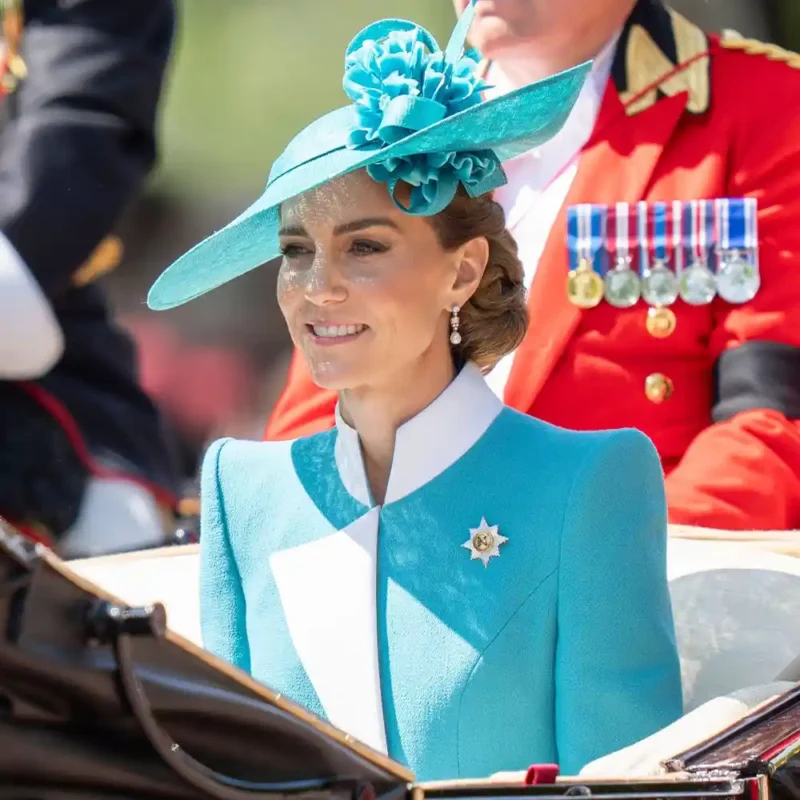 Kate Middleton Aqua Catherine Walker Coat Dress