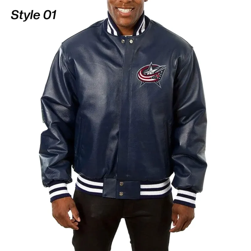 Columbus Leather Varsity Jacket