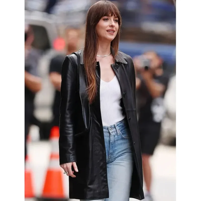Materialists Dakota Johnson Black Leather Jacket