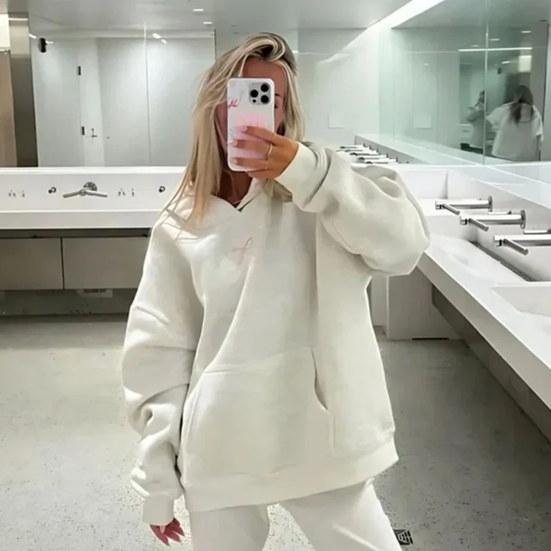 PrisanaBay Grey Bow Hoodie