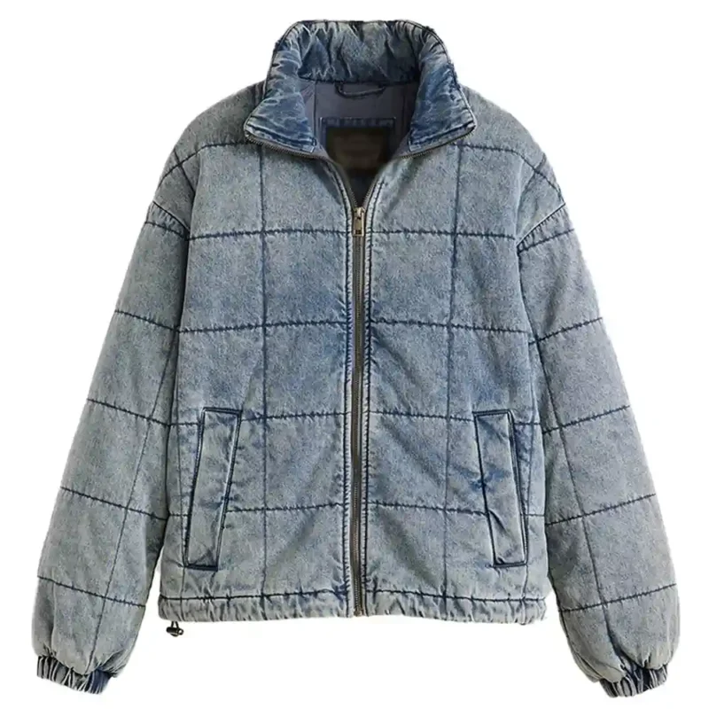 Resident Alien S04 Gracelyn Awad Rinke Ice Blue Quilted Jacket