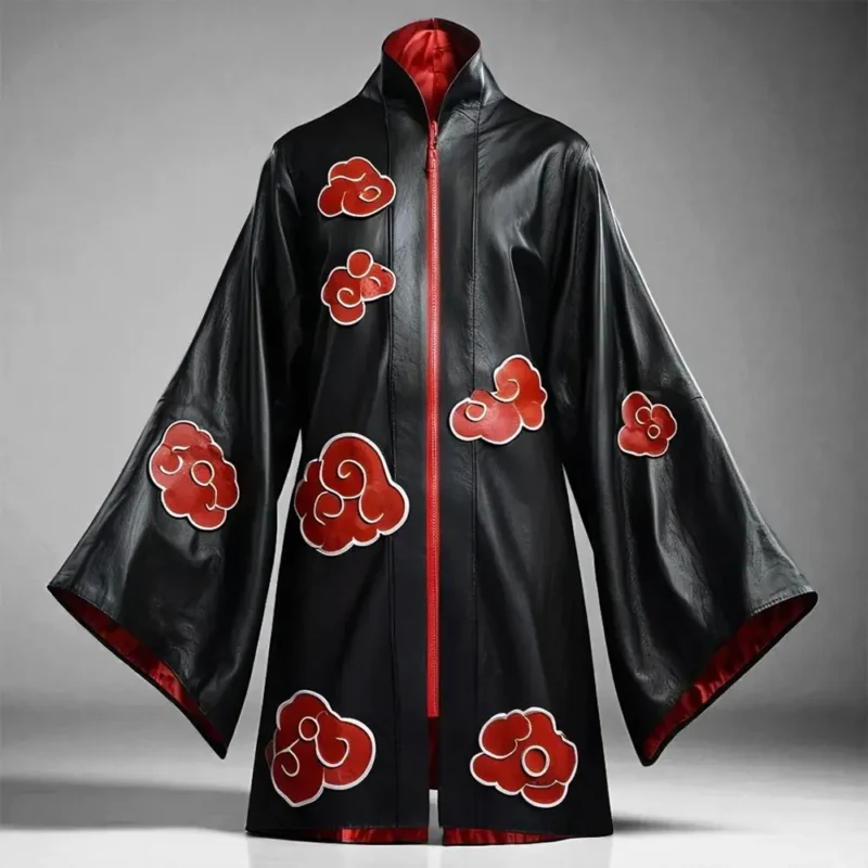 Akatsuki-mantel Itachi Uchiha-cosplayjas Anime-jasje Naruto Zwart rode wolk badjas Ninjakostuum heren Cosplay-kimono